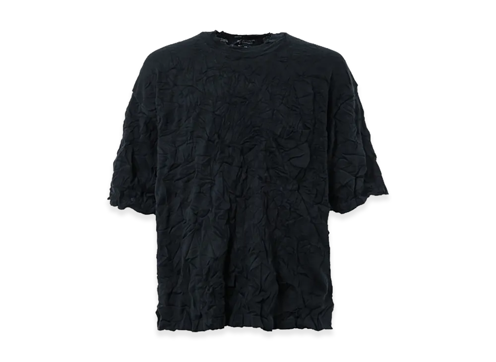 COMME des GARCONS HOMME Crinkle Finished Polyester Knit "Navy"