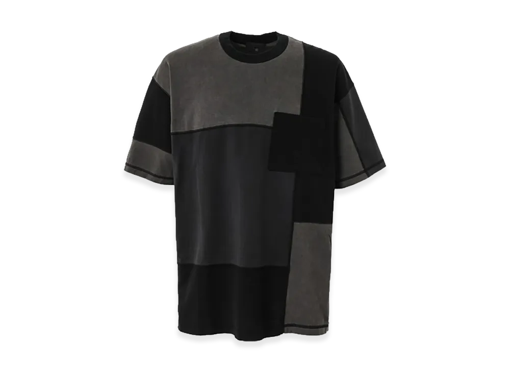 COMME des GARCONS HOMME Mix-Patchworked Cotton T-Shirts "Black"