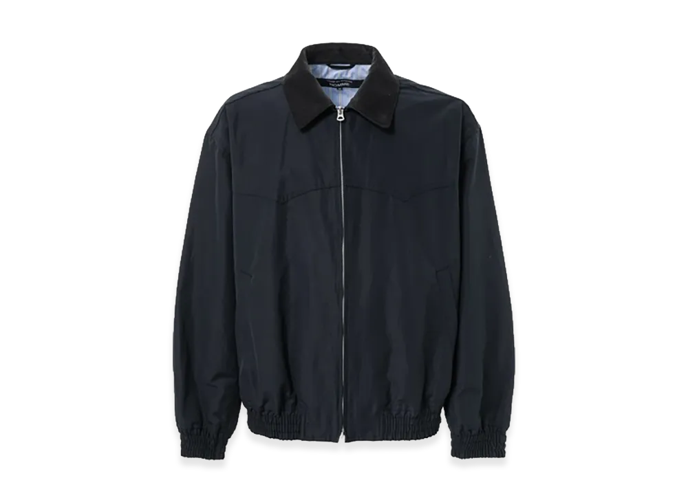 COMME des GARCONS HOMME Polyester Zip-Up Blouson "Navy"
