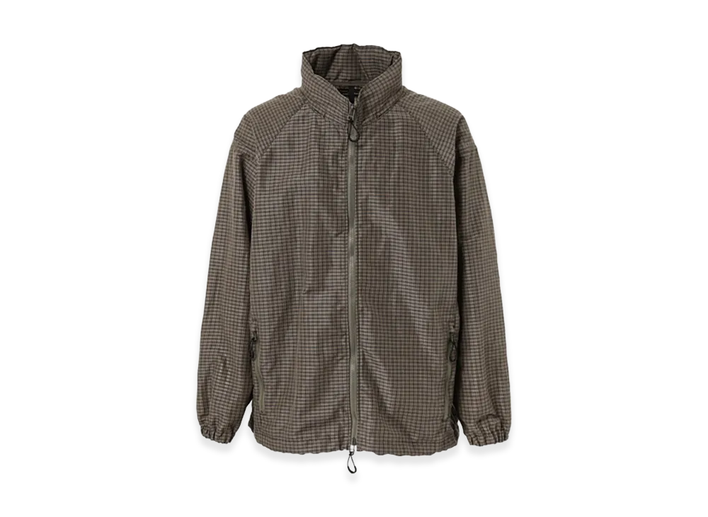 COMME des GARCONS HOMME Polyester Check Pattern Mountain Parka Jacket "Khaki"