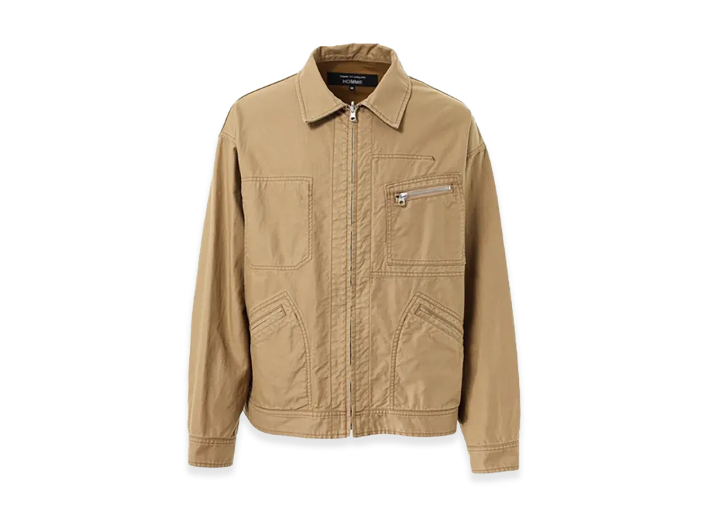 COMME des GARCONS HOMME Cotton Chino Cloth Reversible Jacket "Beige"