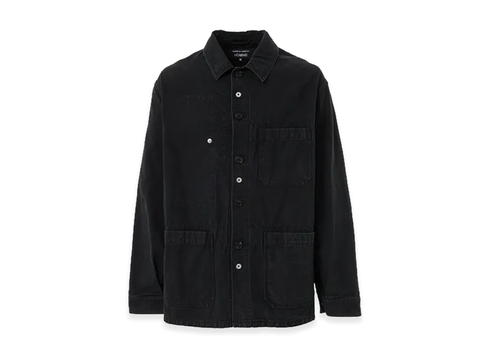 COMME des GARCONS HOMME Cotton Canvas Reversible Jacket "Black"