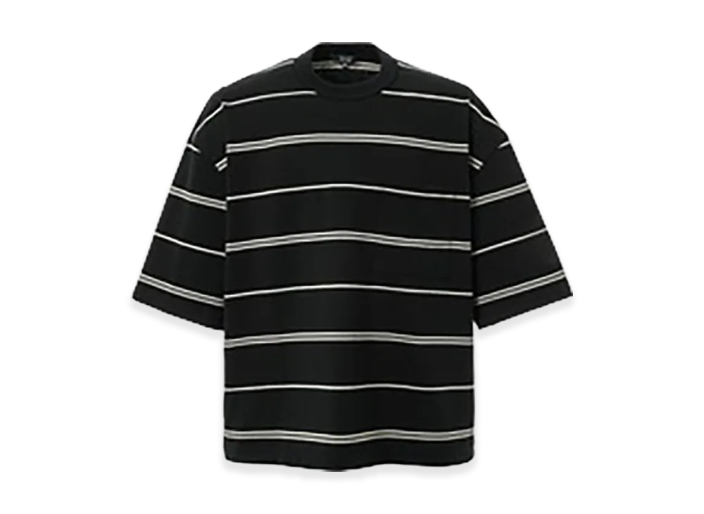 COMME des GARCONS HOMME Cotton Border Pocket Tee "Black/Gray"