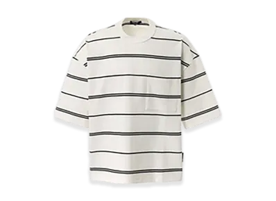 COMME des GARCONS HOMME Cotton Border Pocket Tee "White/Black"