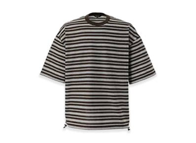 COMME des GARCONS HOMME Cotton Border Tee "White/Brown"