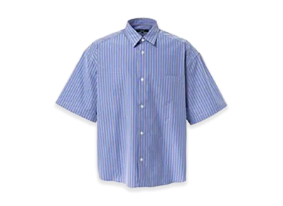 COMME des GARCONS HOMME Cotton Stripe Half Sleeve Shirt "White"