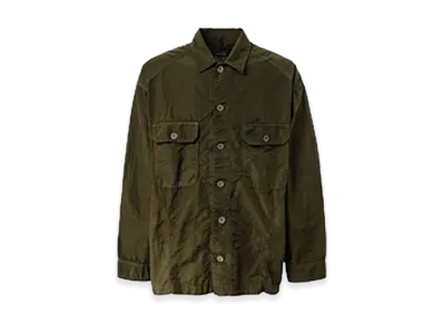 COMME des GARCONS HOMME Nylon Grosgrain Military Jacket "Khaki"