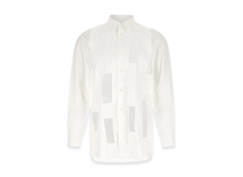 COMME des GARCONS HOMME Geometric Cut-Out Shirt "White"