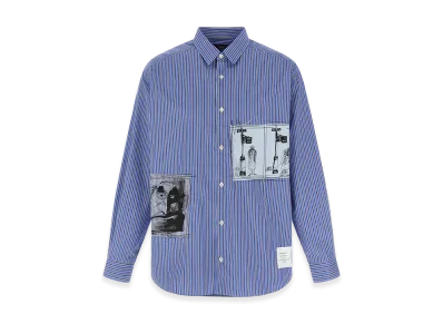 COMME des GARCONS HOMME Patch Striped Shirt "Blue"