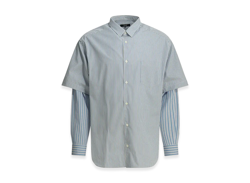 COMME des GARCONS HOMME Striped Casual Shirt "Light Blue"