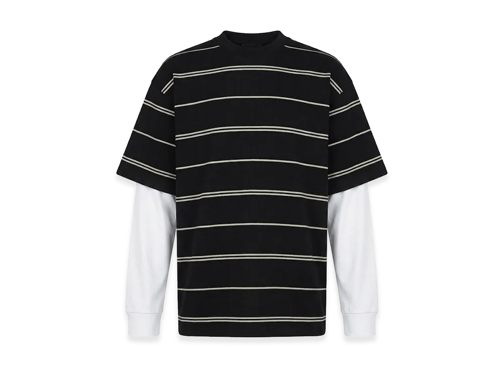 COMME des GARCONS HOMME Stripes Double Sleeve Tee 