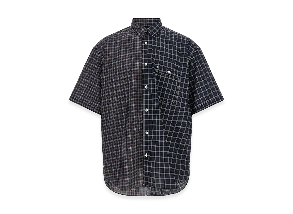 COMME des GARCONS HOMME Check Patterned Shirt "Black"