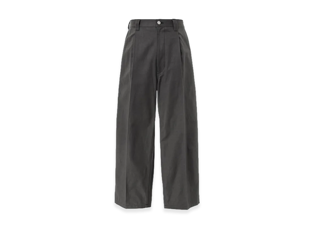 COMME des GARCONS HOMME Cotton Serge Plain Baggy Pants "Charcoal Gray"