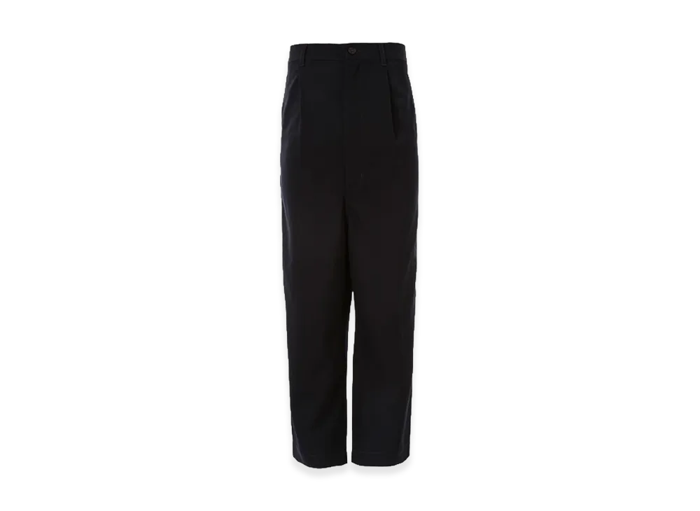 COMME des GARCONS HOMME Wool Gabardine Plain Baggy Pants "Navy"
