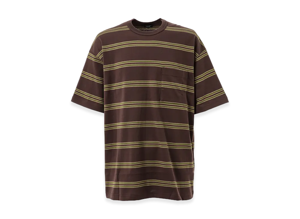 COMME des GARCONS HOMME Cotton Border Pattern T-Shirts "Brown"