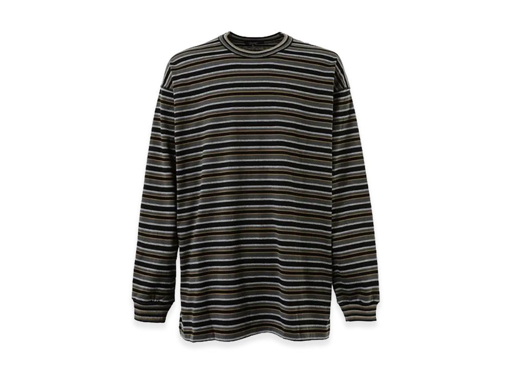 COMME des GARCONS HOMME Cotton Border Long Sleeve T-Shirt "Black"