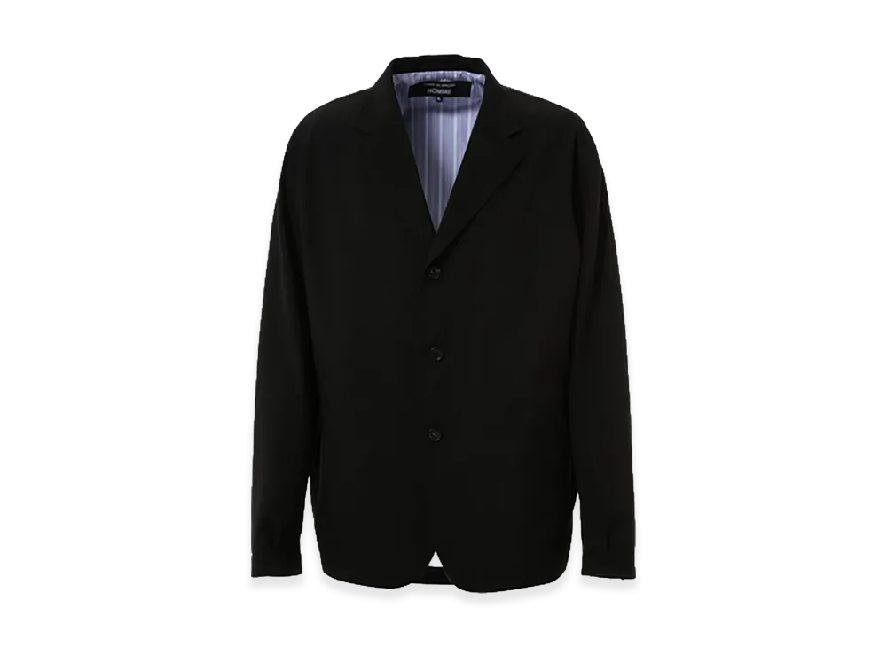 COMME des GARCONS HOMME Wool Poplin Basic Jacket "Black"