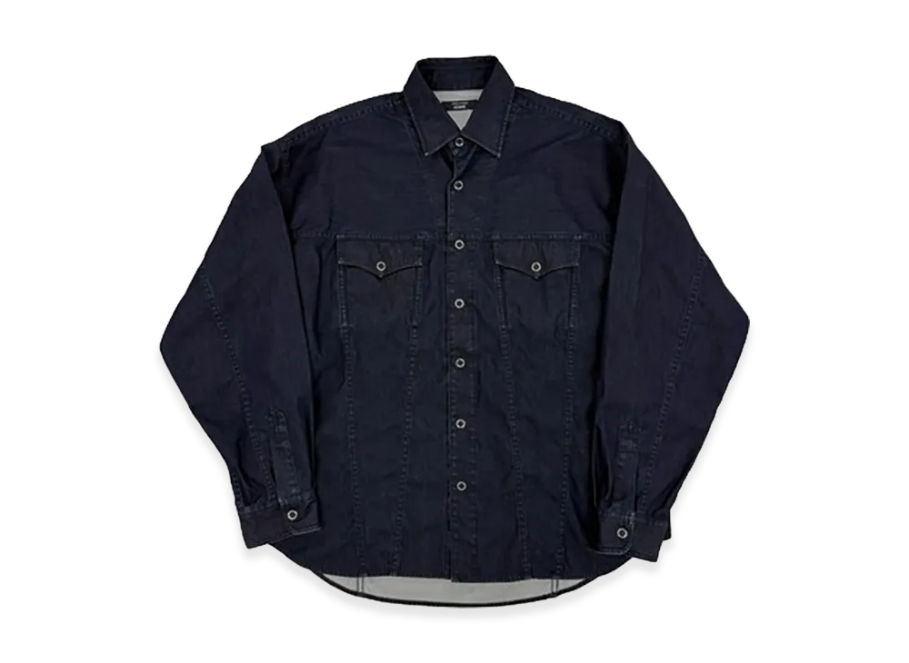 COMME des GARCONS HOMME Light Ounce Denim 3 Layer Laminate Shirt "Navy"