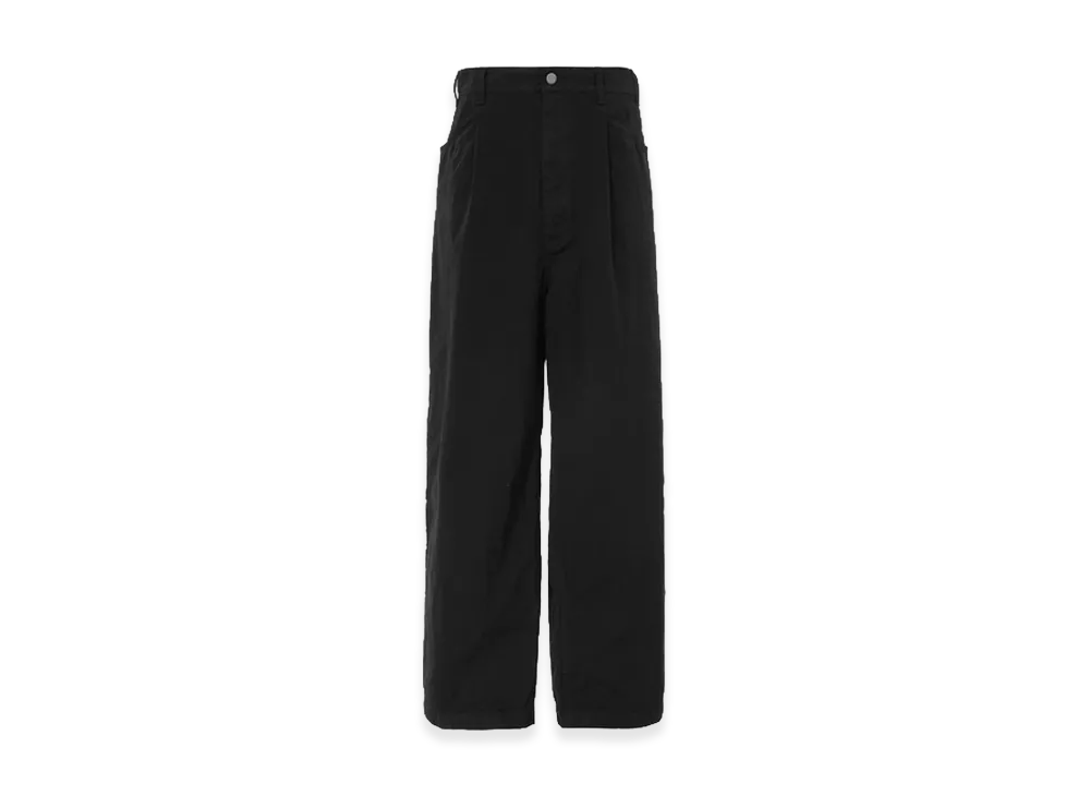 COMME des GARCONS HOMME Nylon Twill Garment Dye Pants "Black"