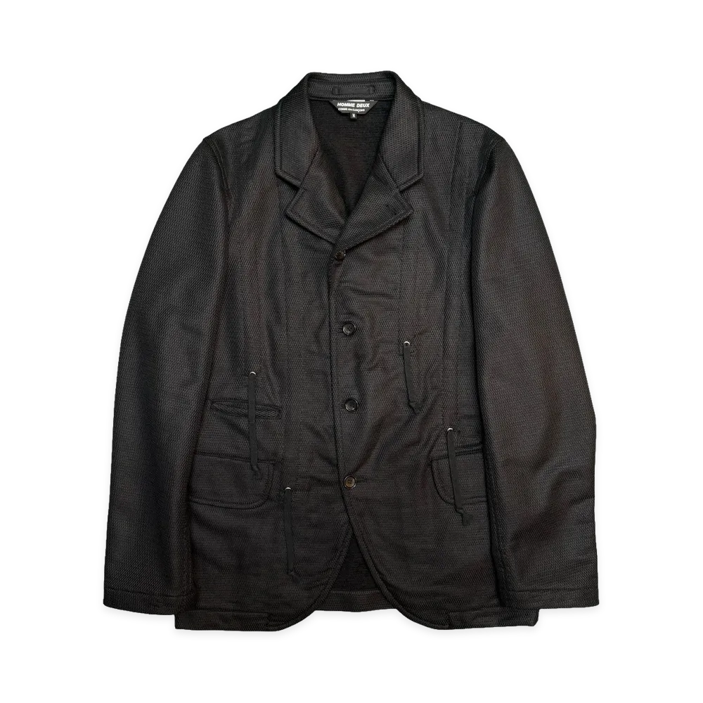 COMME des GARCONS HOMME Deux Honeycomb Mesh Jacket "Black"
