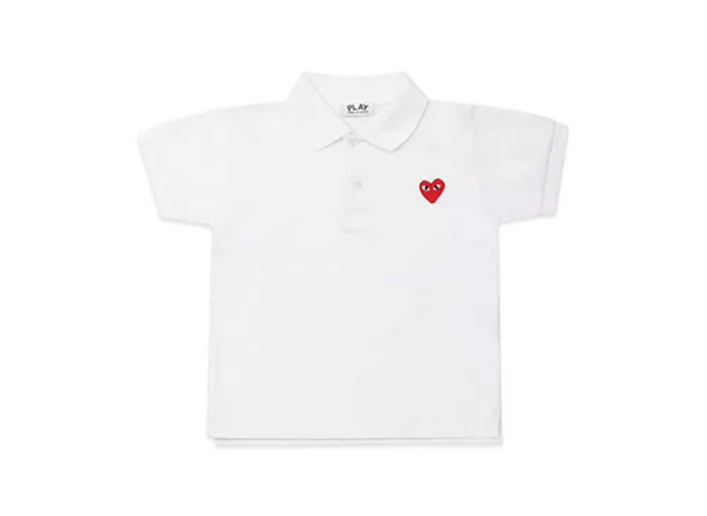 COMME des GARCONS PLAY Kids Polo "White"