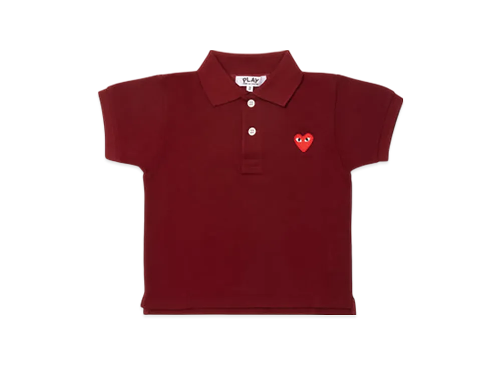 COMME des GARCONS PLAY Kids Polo Shirt "Burgundy"