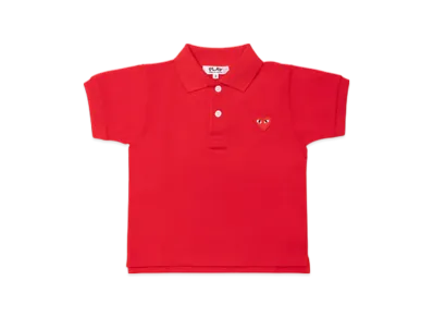 COMME des GARCONS PLAY Kids Polo Shirt "Red"