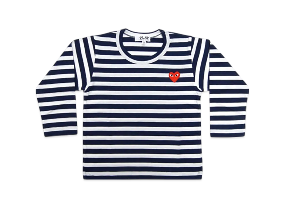COMME des GARCONS PLAY Kids Striped T-Shirt "Navy/White"