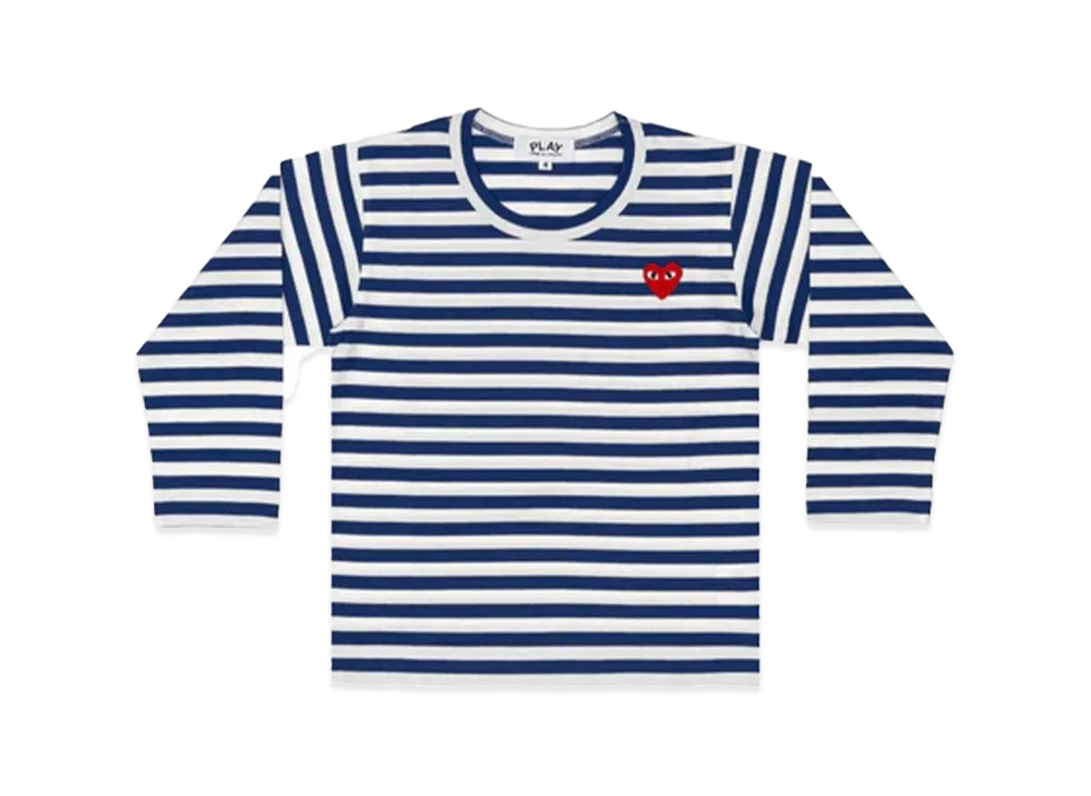 COMME des GARCONS PLAY Kids Striped T-Shirt "Blue"