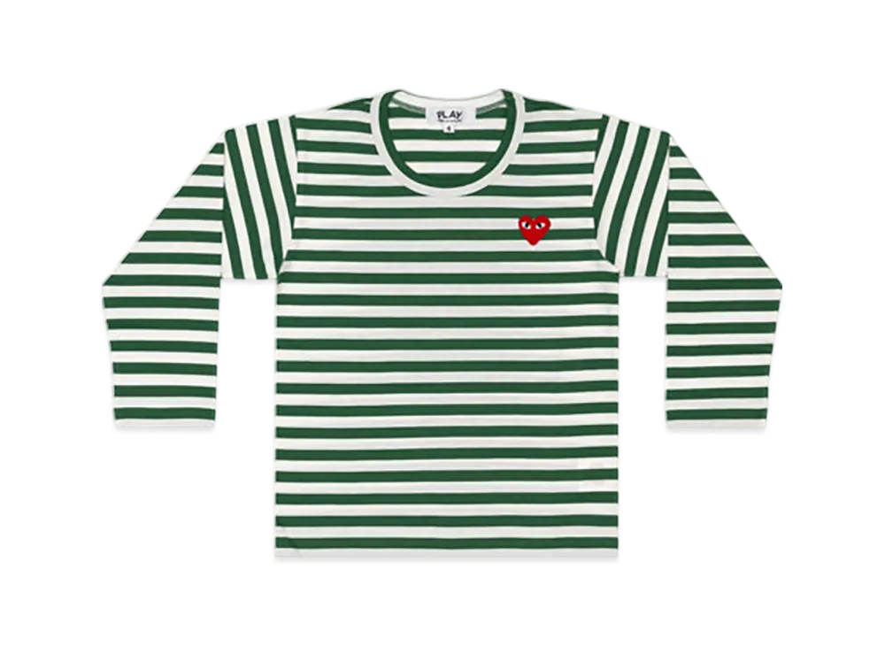 COMME des GARCONS PLAY Kids Striped T-Shirt "Green"