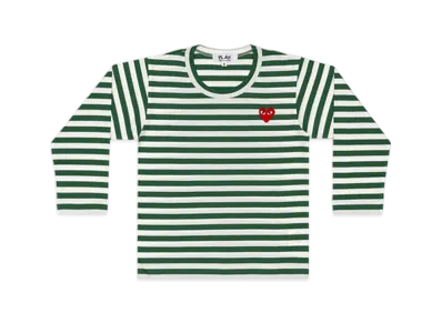 COMME des GARCONS PLAY Kids Striped T-Shirt "Green"