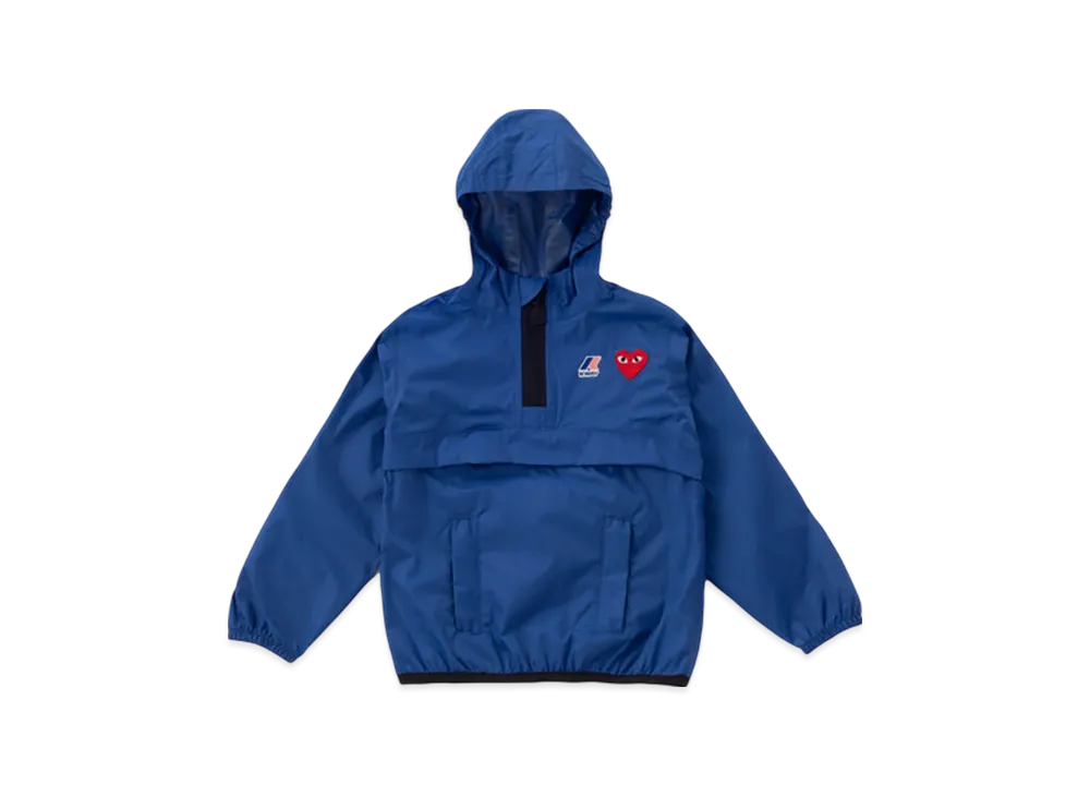 COMME des GARCONS PLAY K-Way Half Zip Kids "Blue"