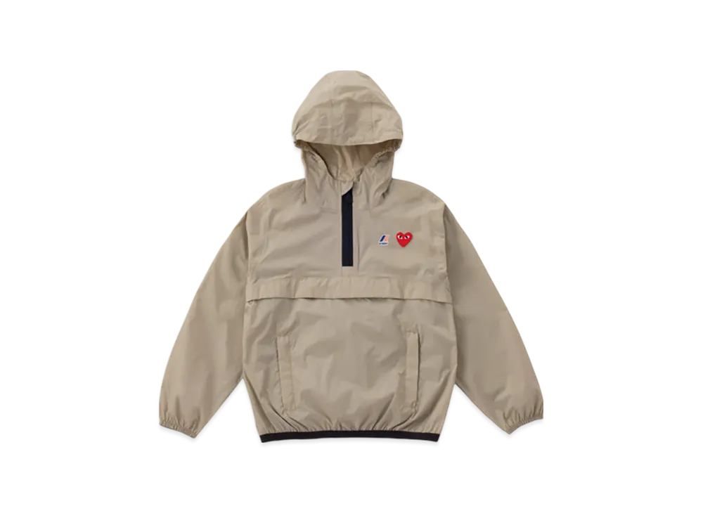COMME des GARCONS PLAY K-Way Half Zip Kids "Beige"