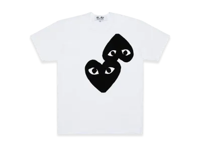 COMME des GARCONS PLAY CDG Cotton Jersey Print/Black "White"