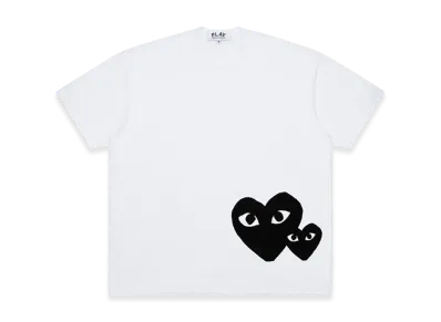 COMME des GARCONS PLAY CDG Unisex Oversized T-Shirts Printed Red Heart "White"