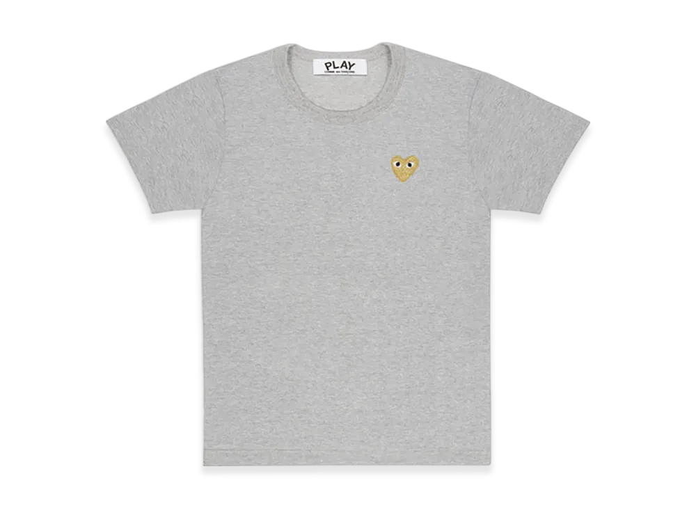COMME des GARCONS PLAY Gold Heart T-Shirt Ladies "Top Grey"