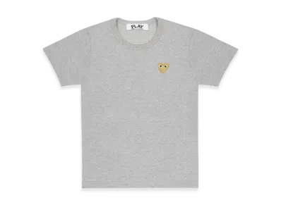 COMME des GARCONS PLAY Gold Heart T-Shirt Ladies "Top Grey"
