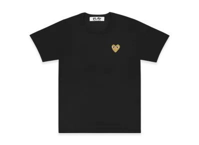 COMME des GARCONS PLAY Gold Heart T-Shirt Ladies "Black"