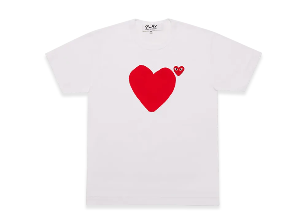 COMME des GARCONS PLAY Unisex Printed Heart T-Shirt "White"