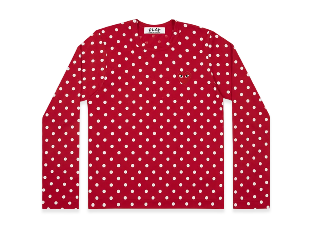 COMME des GARCONS PLAY Polka Dot T-Shirt Ladies "Red/White"