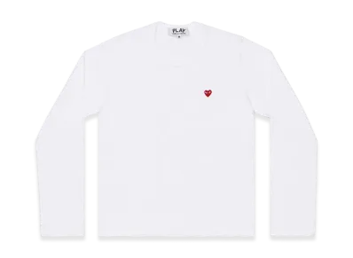 COMME des GARCONS PLAY T-Shirt With Small Red Heart Ladies "White"
