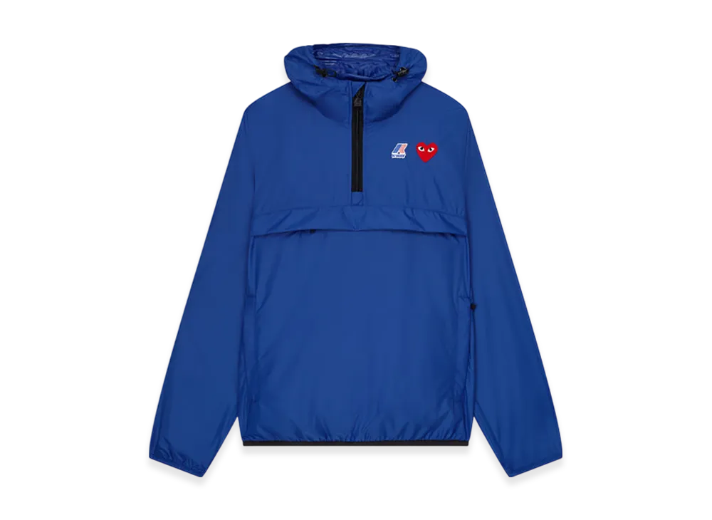 COMME des GARCONS PLAY K-Way Half Zip "Blue"