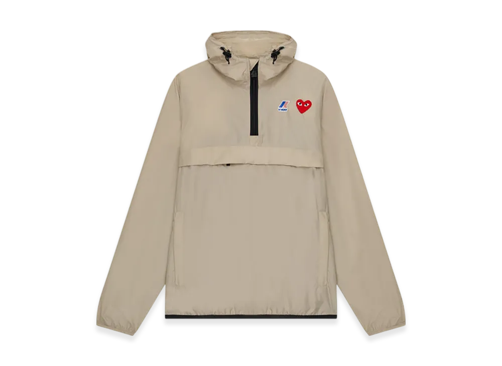 COMME des GARCONS PLAY K-Way Half Zip "Beige"