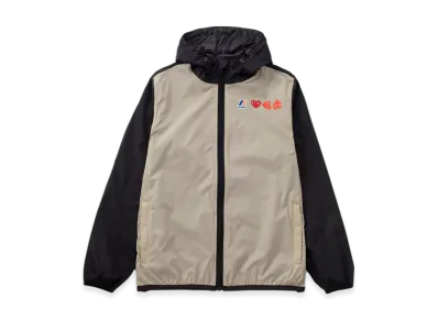 COMME des GARCONS PLAY K-Way Full Zip "Black/Beige"