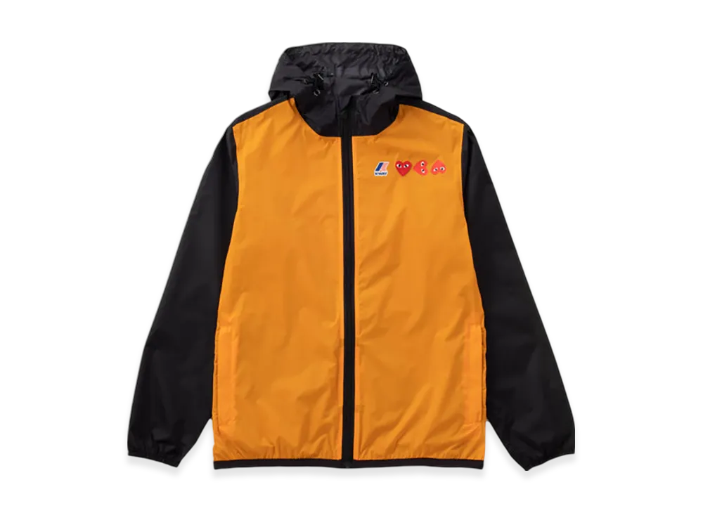 COMME des GARCONS PLAY K-Way Full Zip "Black/Orange"