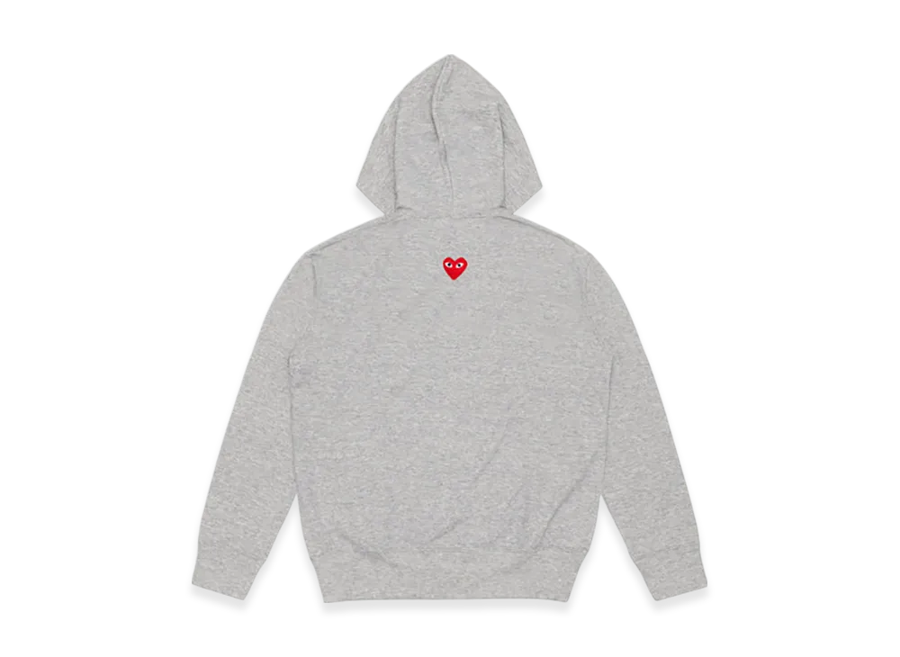 COMME des GARCONS PLAY Unisex Back Printed Zip-Up Hoodie "Top Gray"