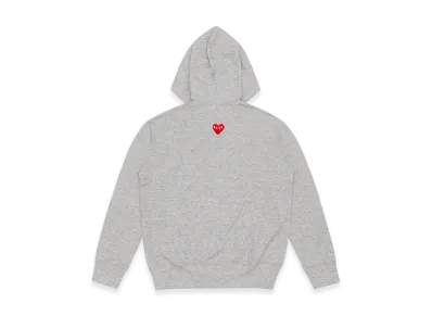 COMME des GARCONS PLAY Unisex Back Printed Zip-Up Hoodie "Top Gray"