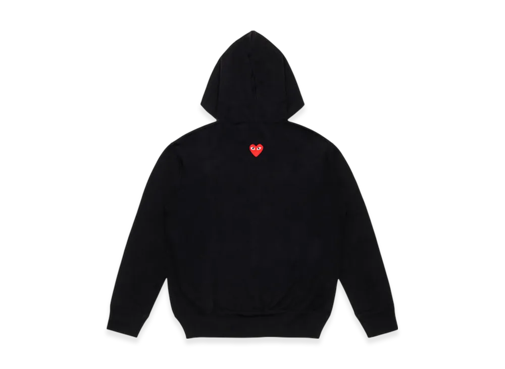 COMME des GARCONS PLAY Unisex Back Printed Zip-Up Hoodie "Black"