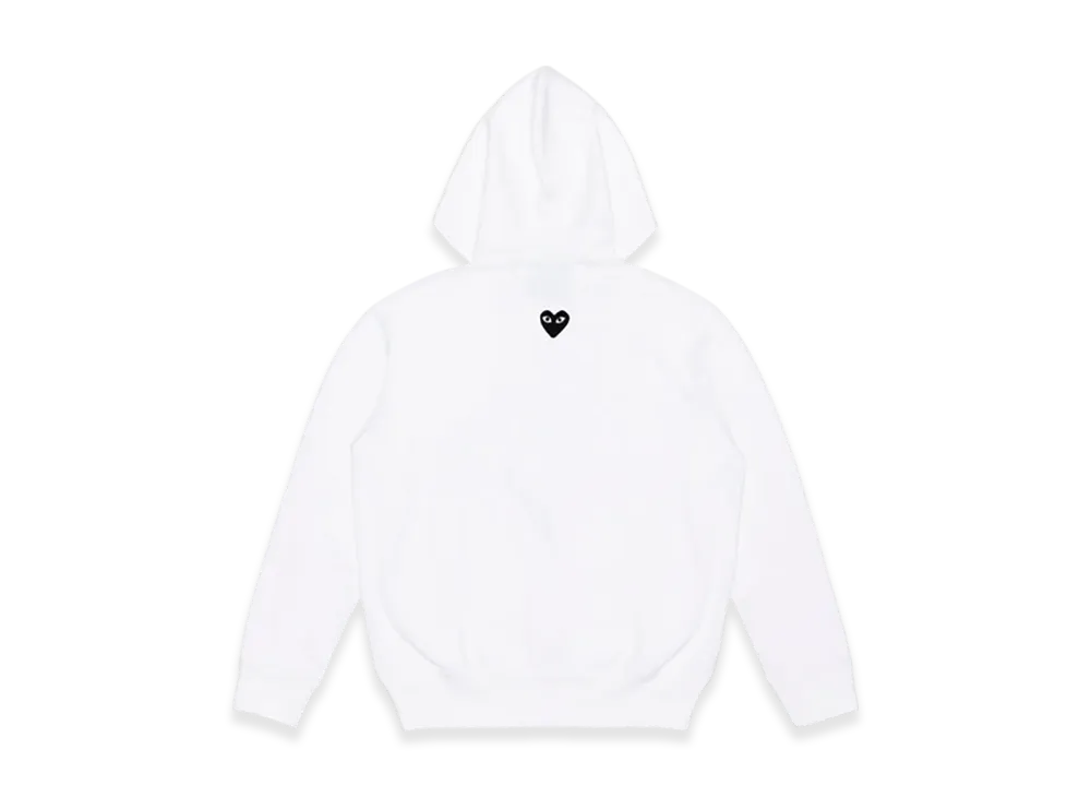 COMME des GARCONS PLAY Unisex Back Printed Zip-Up Hoodie "White"