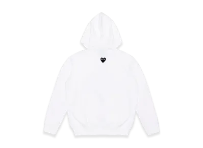 COMME des GARCONS PLAY Unisex Back Printed Zip-Up Hoodie "White"